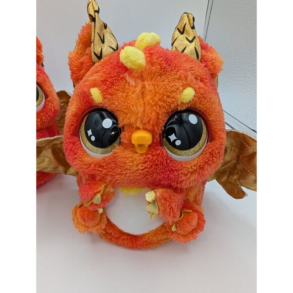 Two Hatchimals Alive Mystery Hatch Draggles Spin Master Interactive Plush Flame - Picture 7 of 9